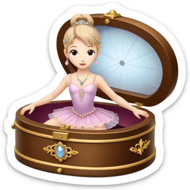 Ballerina fairy Jewelry Music Box sticker