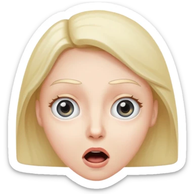 surprised face sticker