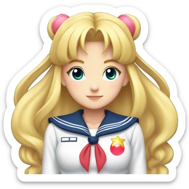 sailor moon girl sleeping sticker