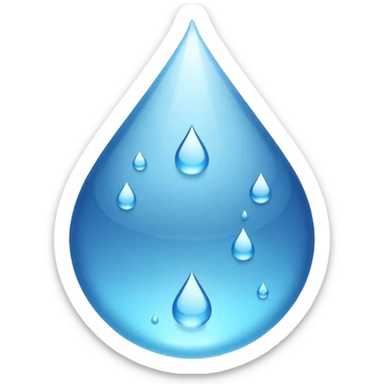 water droplet symbol sticker
