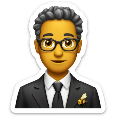 Beekeeper wearing a formal suit sticker