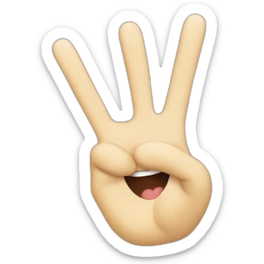 smiling-while-doing-a-peace-sign sticker