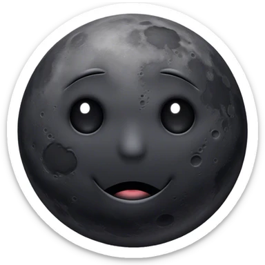 old black moon sticker