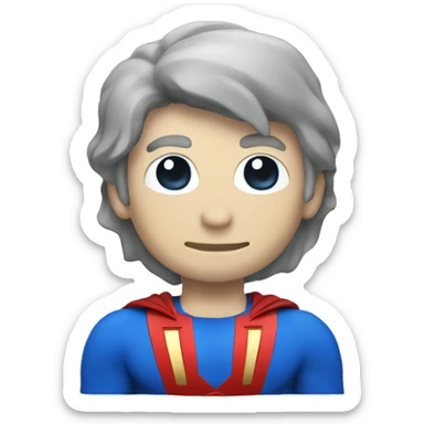 Super man emblem blue and silver  sticker