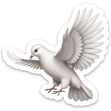 The tail of a dove, with the characteristic shape. sticker
