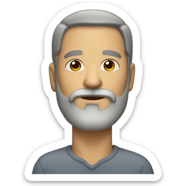 50 year old man with beard sticker