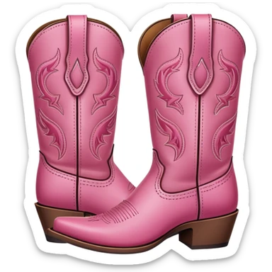 Pink cowboy boots  sticker