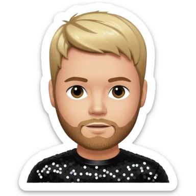 Brian McFadden from Westlife with black sequin outfit sticker