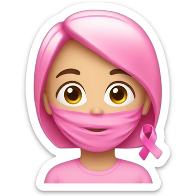 Pink  cancer awareness sticker