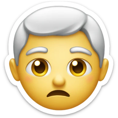 nervous emoji with tear sticker