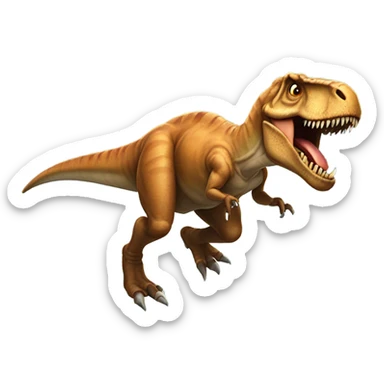 Scary T. rex running with scars sticker