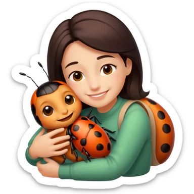 Cuddle my bugs cute sticker