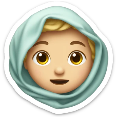 Peek a boo baby sticker