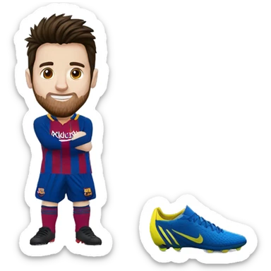 Messi besando su bota sticker
