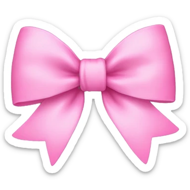 Pink bow sticker