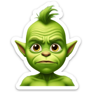baby grinch, but he should be fat sticker