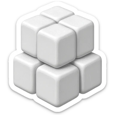 sugar cubes, simple, white, stacked sticker