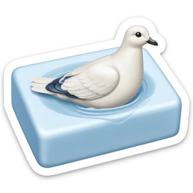 Dove white soap sticker