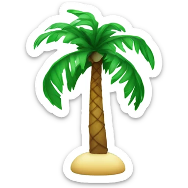Palmtree with christmas decoration sticker