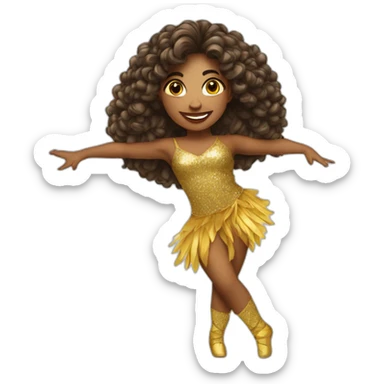 Performer woman dancer Brazilian sticker