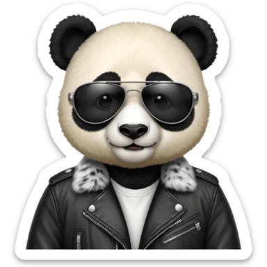 rockstar panda sticker