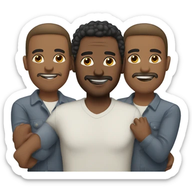Gay male throuple  sticker