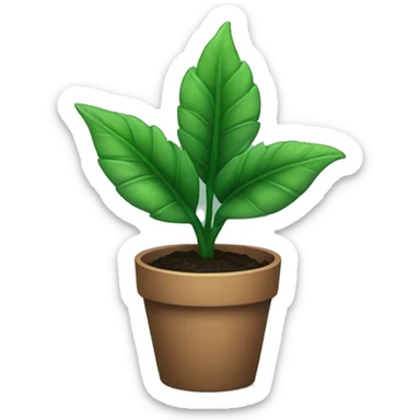 Dark green plant sticker