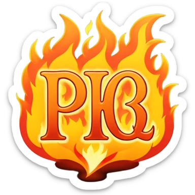 Can you make a banner that says PYRO in gothic letters, the letters should also be on fire  sticker