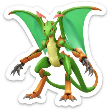 Mechanical Flygon-dragon-Charizard-raptor-Medabot-Mecha full body sticker