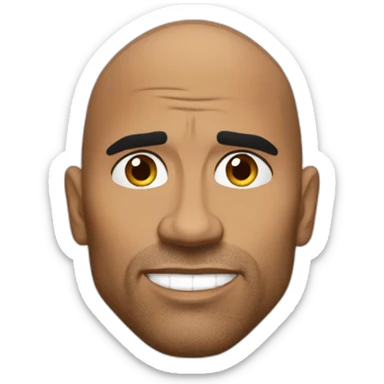 The rock avec un sourcil levé sticker