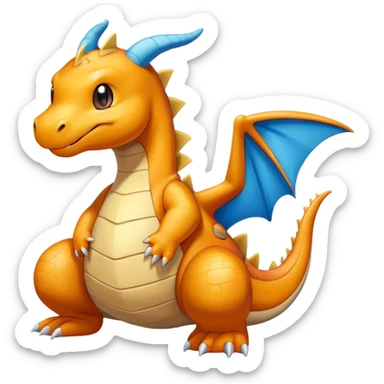 happy Dragonite Pokémon sticker