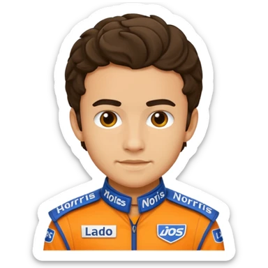 A lando Norris emoji sticker