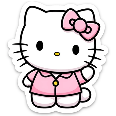 Hello kitty tired sticker