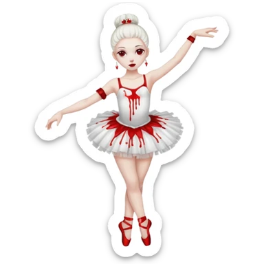 Dancer dead on stage full body  sticker