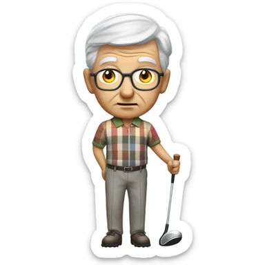 Old golfer sticker