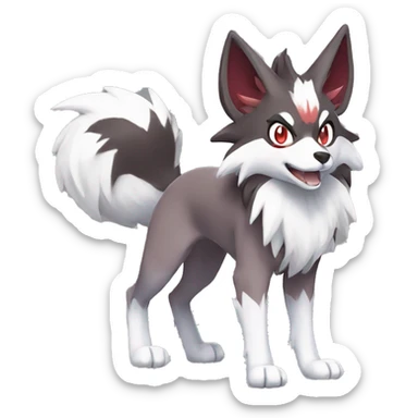 Lycanroc-Mightyena-Zorua full body sticker