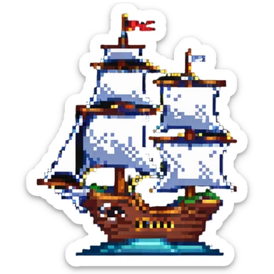 pirate ship sticker
