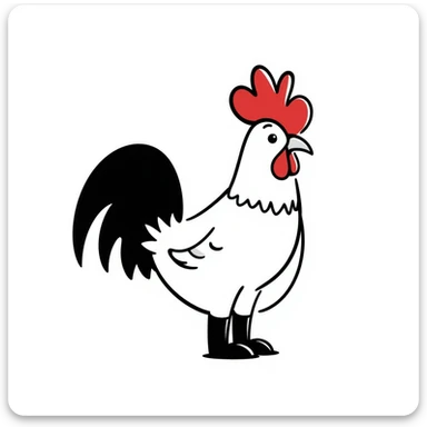 Rooster sticker