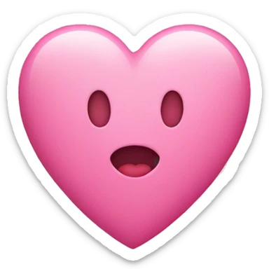 Pink heart sticker