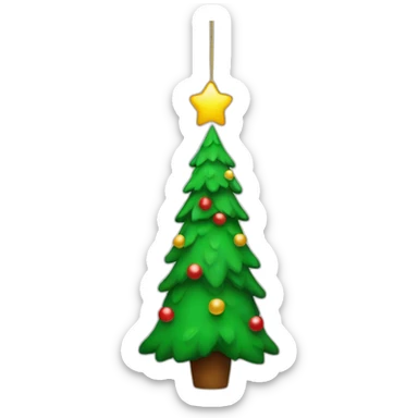 Christmas tree horizontally hanging on the ceiling sticker
