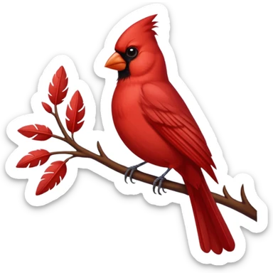 Red cardinal for text sticker