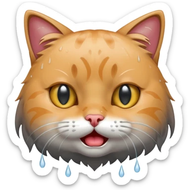 Mach es Make me a crying cat sticker