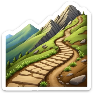 Switchback mountain trail sticker