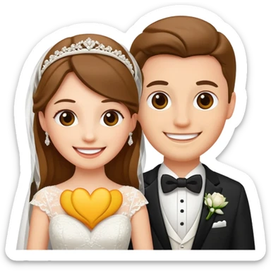 Emoji combination 👰 and 🤵 sticker