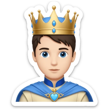 Principe con ojos de corazón azul sticker