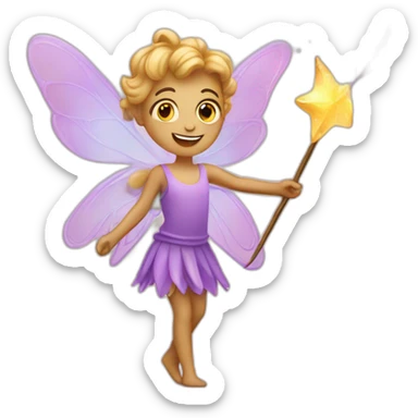 Fairy with adhd waving a wand sticker