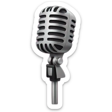 podcast mic on a standard sticker