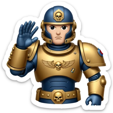 space marine iron hands sticker