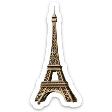 Make a full city of Paris with the Eiffel Tower in the background and some Paris buildings in front  sticker