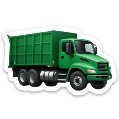 Forest green truck for cement sticker